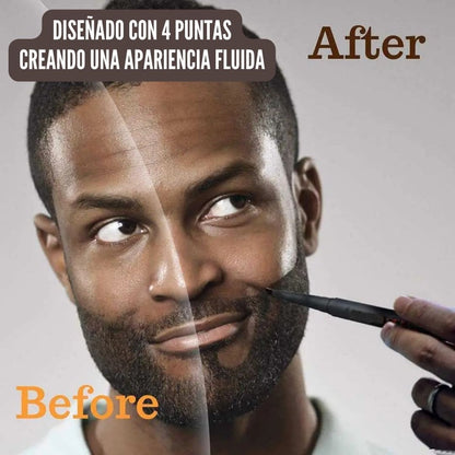 Bolígrafo Barba Perfecta Rellenador de pelos + Cepillo Barba 🔥Envió GRATIS 24H