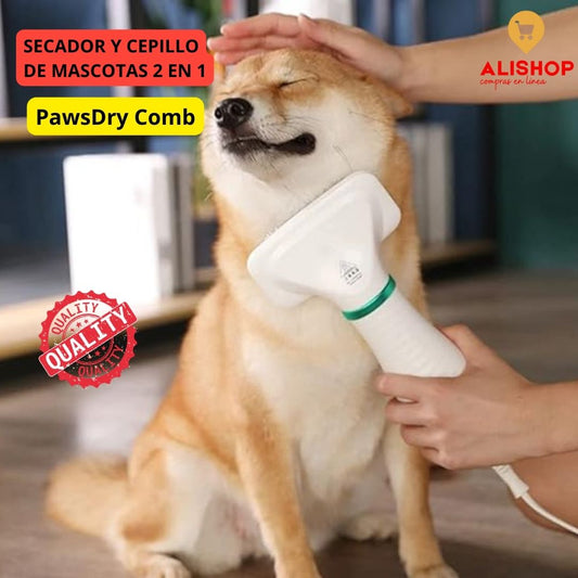 PetDry™ 🐈🐶Secador y cepillo de mascotas 2 en 1 + GRATIS 📒 Guía de manejo de pelo y alergias