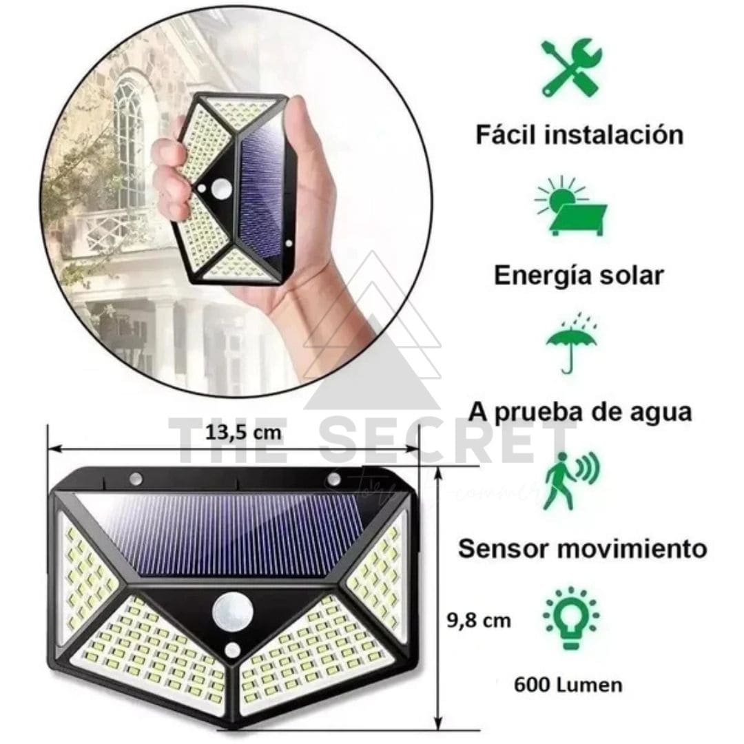 LAMPARA SOLAR CON SENSOR DE MOVIMIENTO x3 UNIDADES ☀️ ECOSENSE ILLUMIA